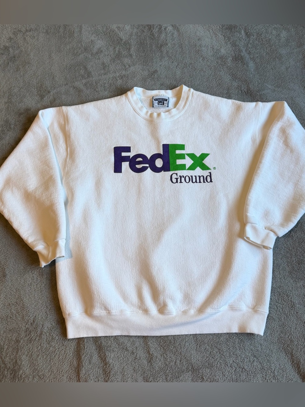 Vintage FedEx Ground Crewneck Sweatshirt Large on Lee Ultraweight Tag